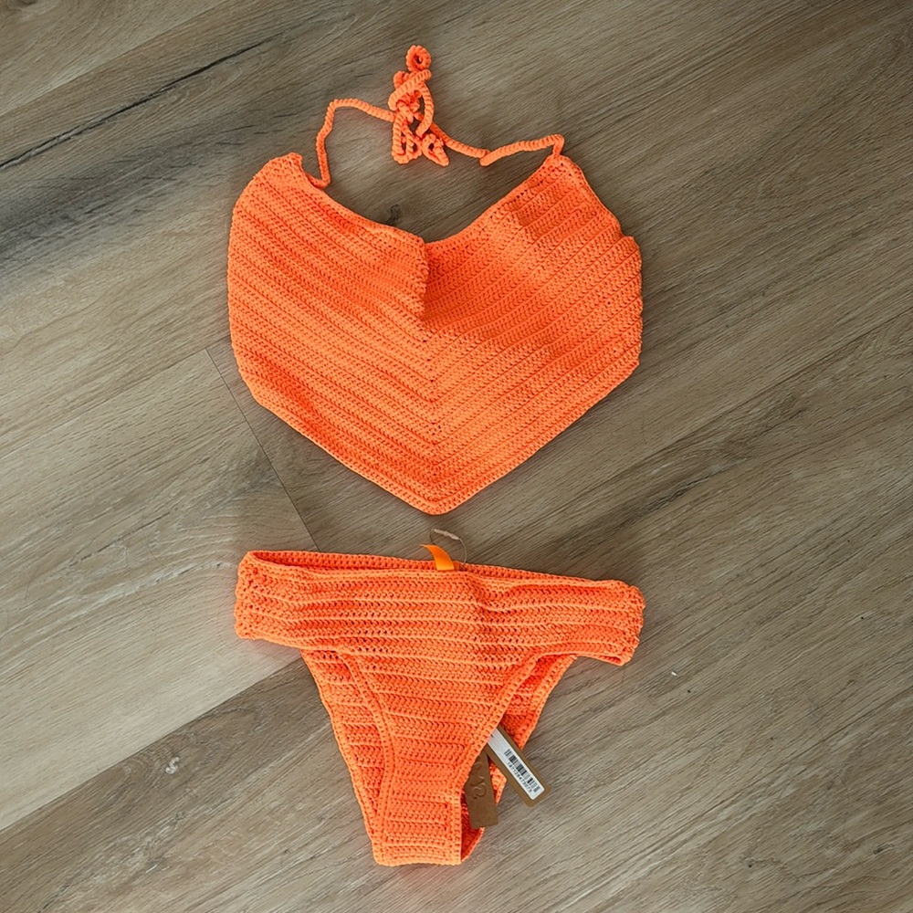 Skim Crorchete Handkerchief Top and Bikini Bottom